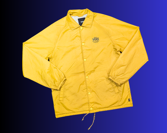 Y2K Yellow Vans Windbreaker Jacket Size L