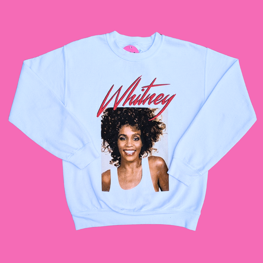 Whitney Houston White Crewneck Size S