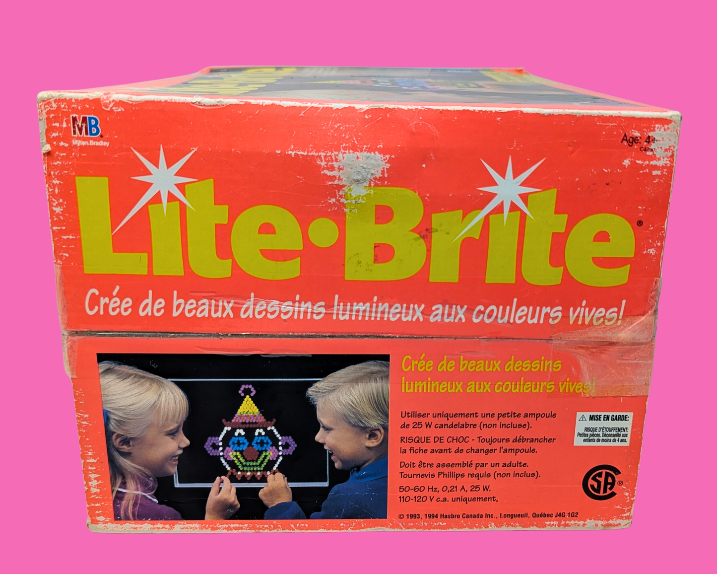 Vintage 1990's Lite Brite Game, with Accessories and Original Packaging