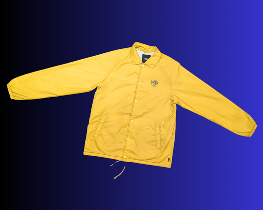 Y2K Yellow Vans Windbreaker Jacket Size L