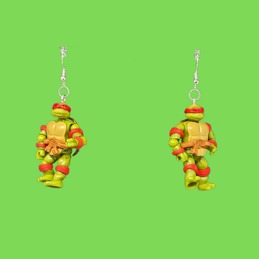 Handmade, Upcycled Teenage Mutant Ninja Turtles Earrings