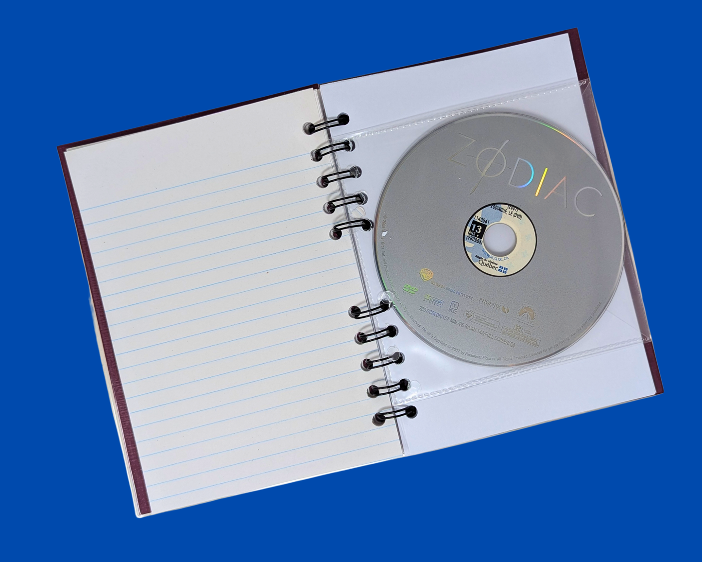 Carnet de notes du film DVD Zodiac