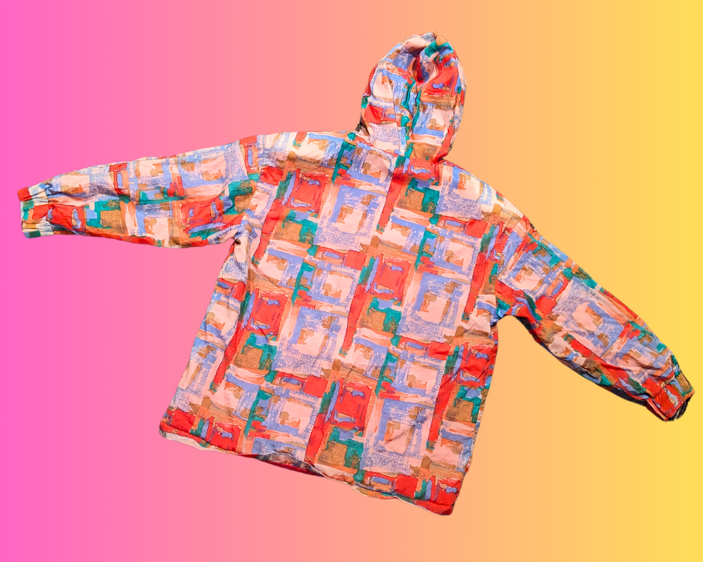 Vintage 1990's Colorful and Abstract, Mid-Season Jacket by Rontex International Eaton Size M