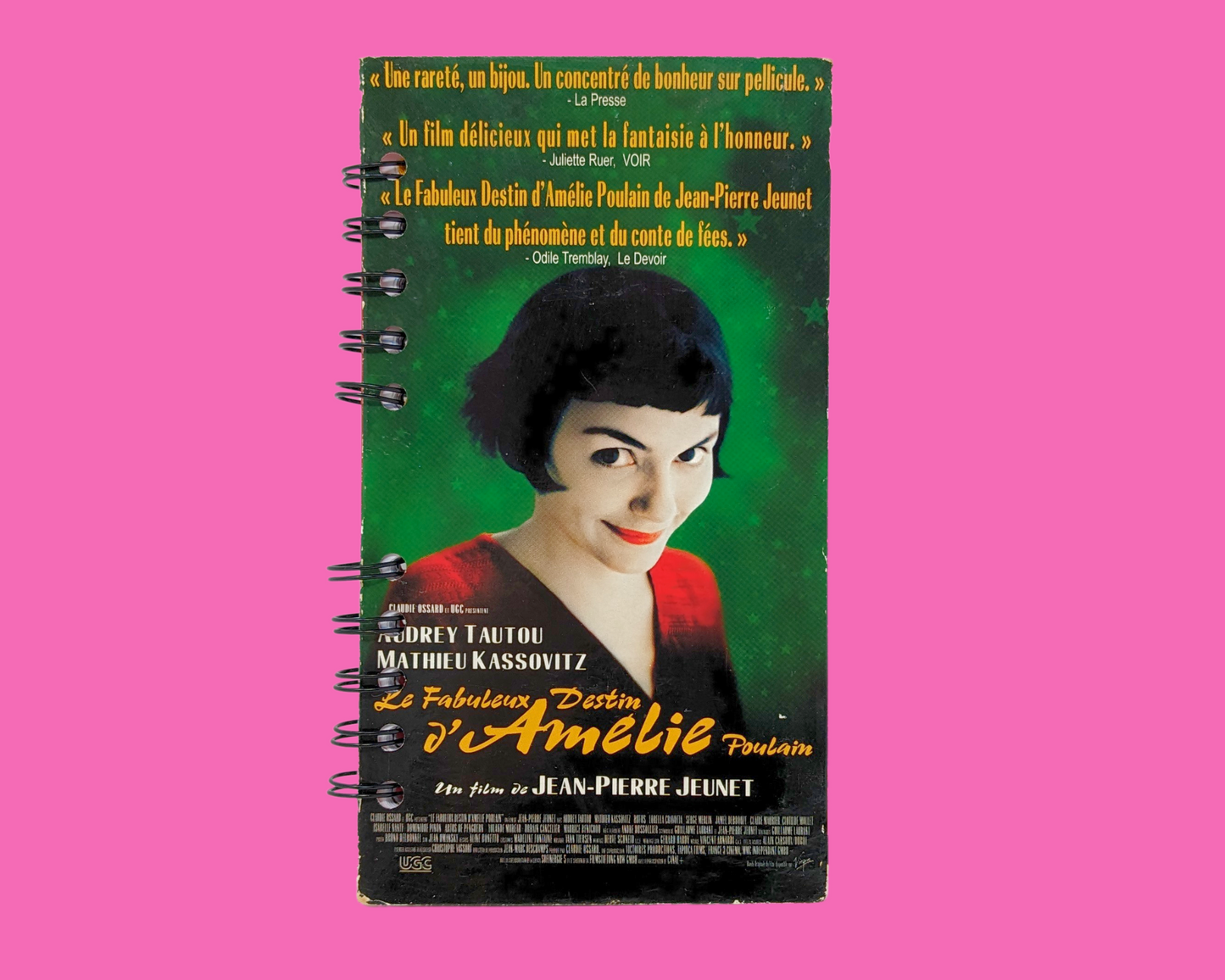 Le Fabuleux Destin d'Amélie Poulain VHS Movie Notebook
