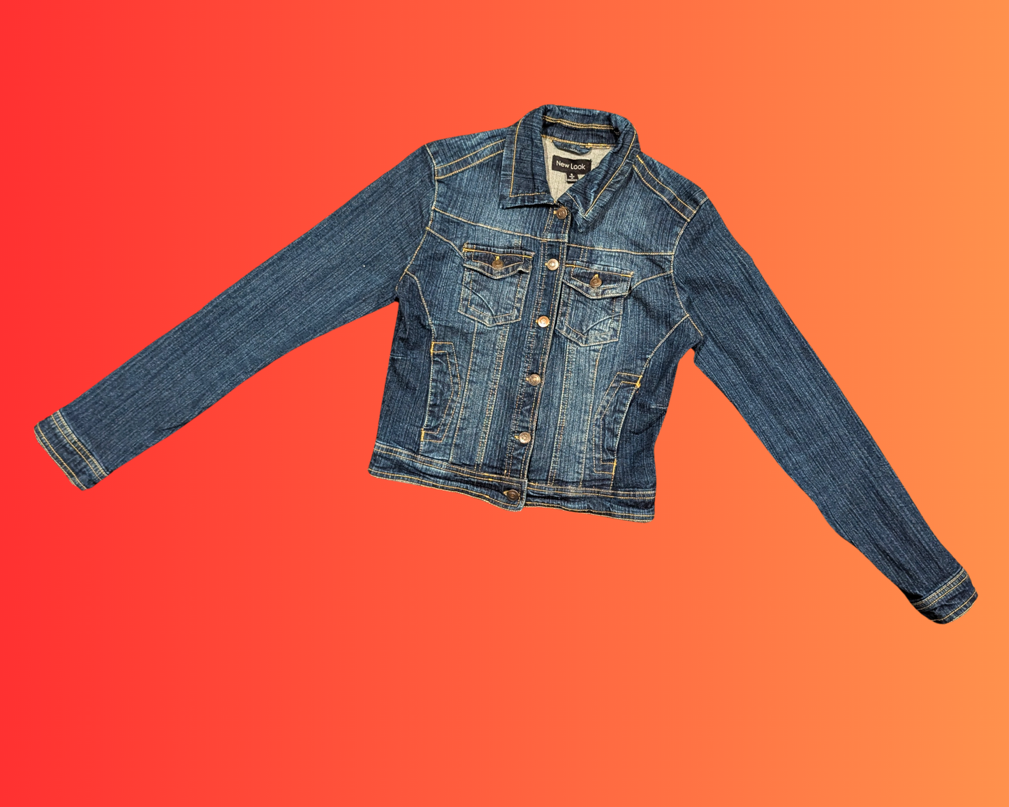 Veste en jean Nintendo Donkey Kong faite à la main et recyclée, taille S