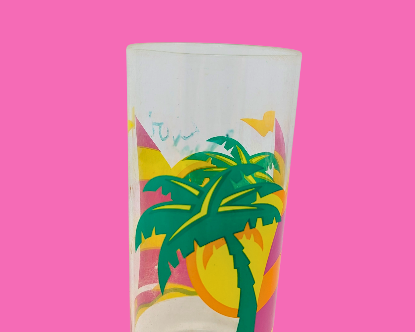 Vintage 1980's Set of 5 Kitsch Plastic Cocktail Glasses, Sold Together