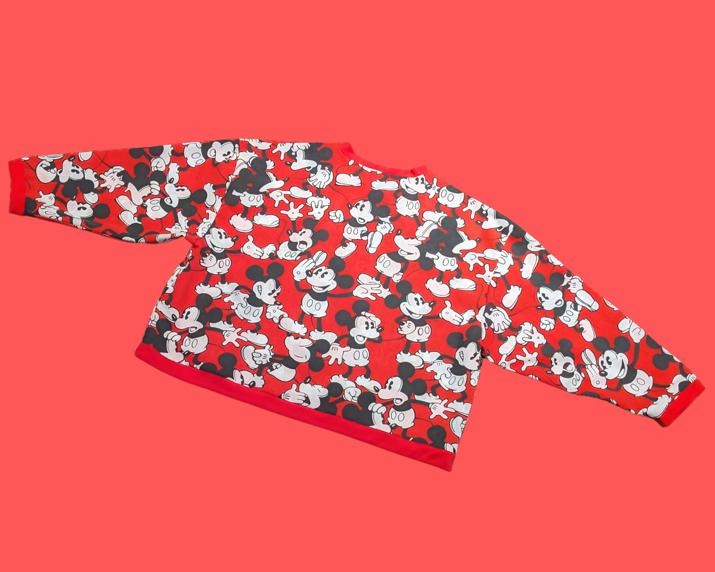 Handmade, Upcycled Mickey Mouse Sweater Oversized XL