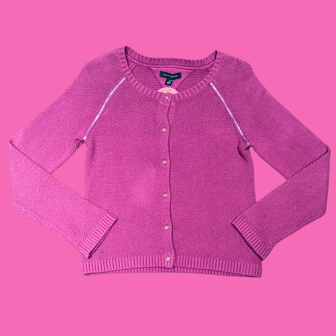 Purple Knit Cardigan/Sweater Size M for Girls