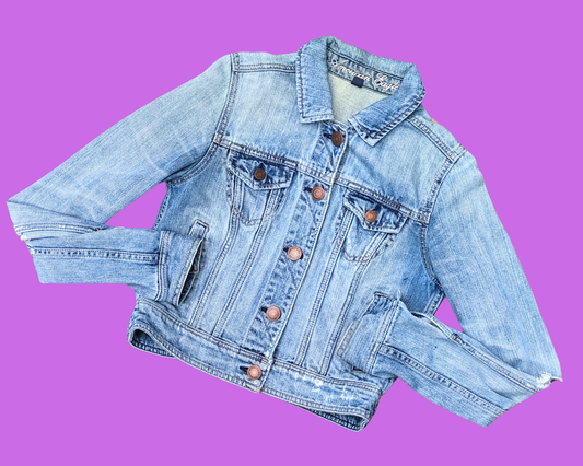 Handmade, Upcycled The Amazing Friendship, Venom and Spider Man Denim Jacket Size S