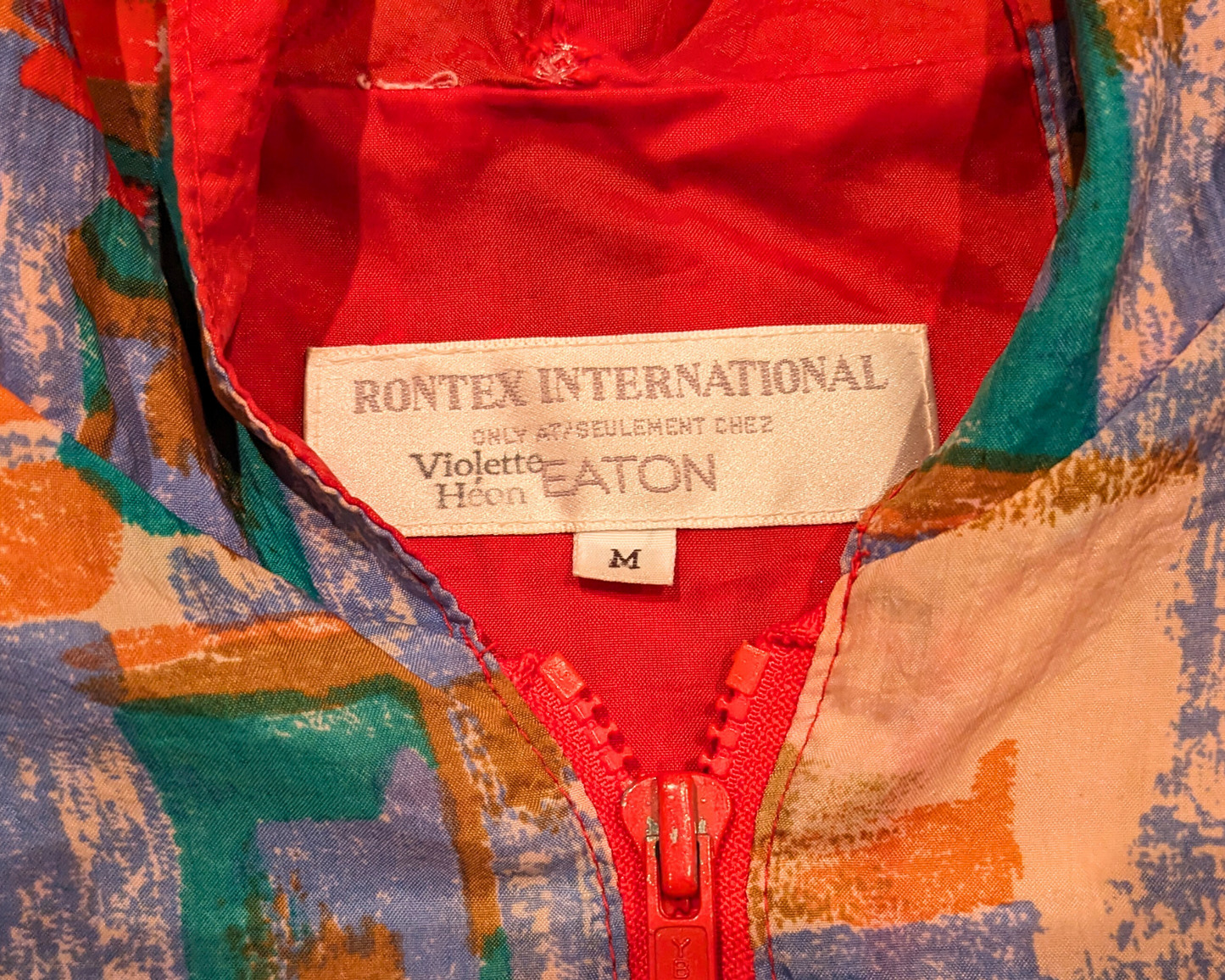 Vintage 1990's Colorful and Abstract, Mid-Season Jacket by Rontex International Eaton Size M