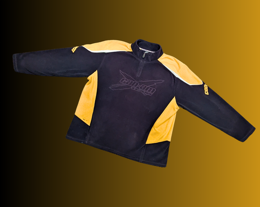 Y2K Black and Yellow Can-Am Team Fleece Size 2XL