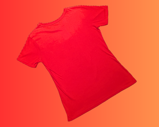 Y2K Bright Red, Disney's Mickey Mouse T-Shirt for Women Size M