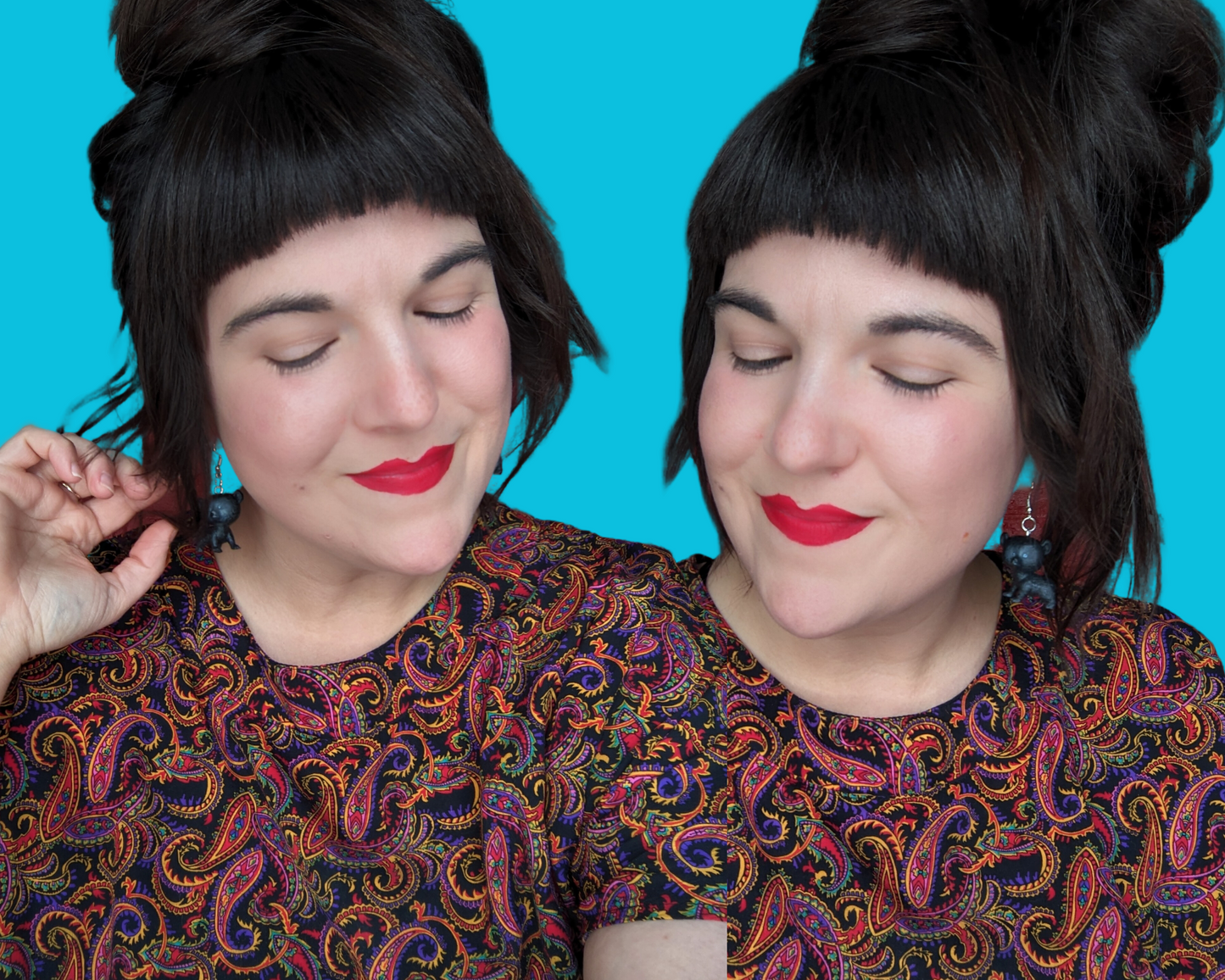 Handmade, Upcycled Cute Little Bear Cubs Animal Earrings