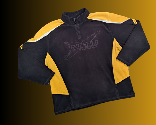Y2K Black and Yellow Can-Am Team Fleece Size 2XL