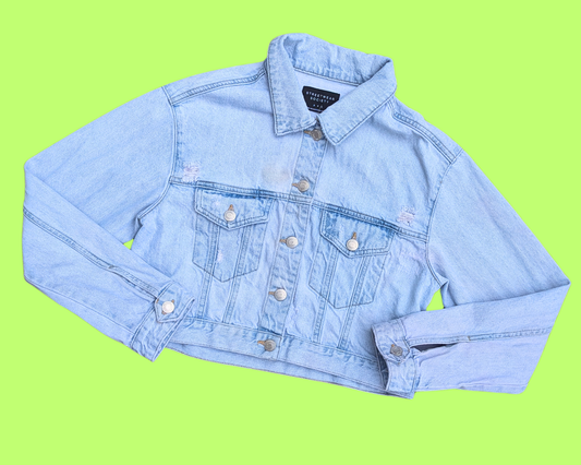 Handmade, Upcycled Arctic Monkeys Denim Jacket Size S