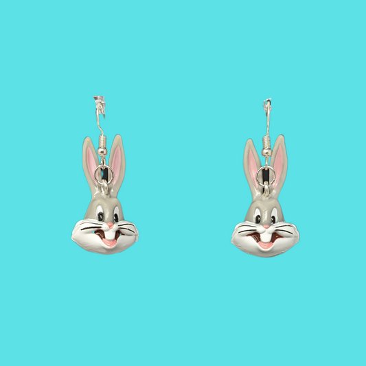 Handmade, Upcycled Looney Tunes' Bugs Bunny Earrings