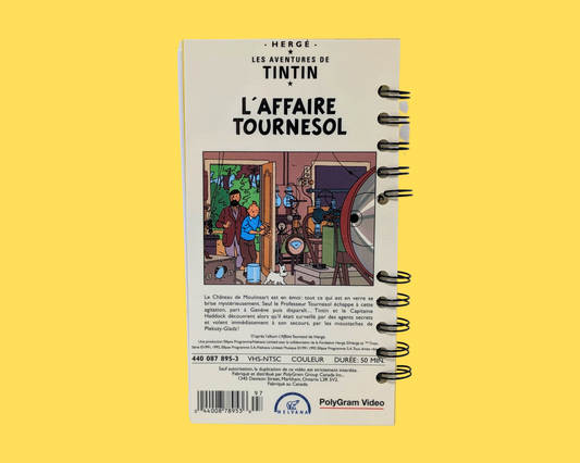 Tintin L'Affaire Tournesol VHS Movie Notebook