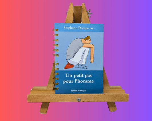 Handmade and Upcycled Un Petit Pas Pur l'Homme Novel by Stéphane Dompierre Notebook