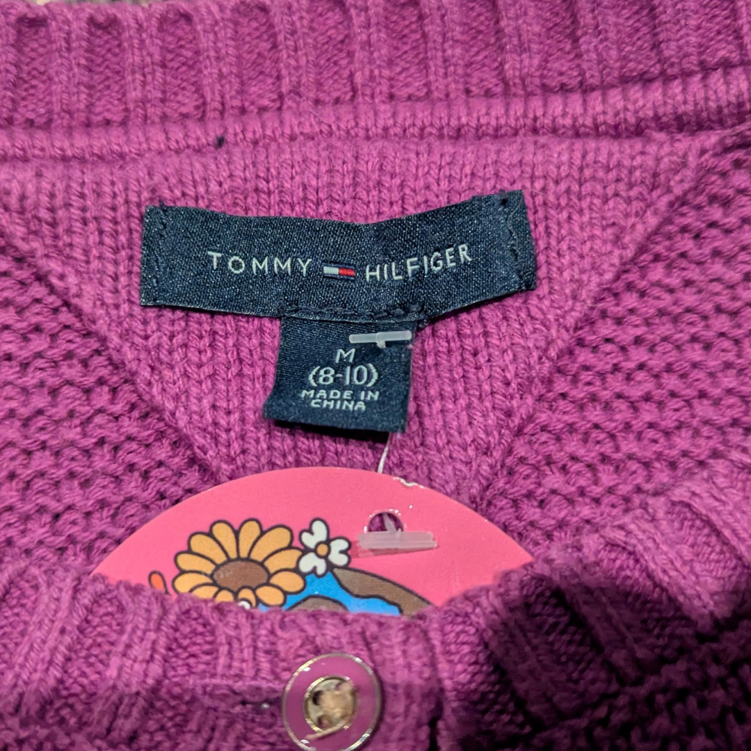 Purple Knit Cardigan/Sweater Size M for Girls
