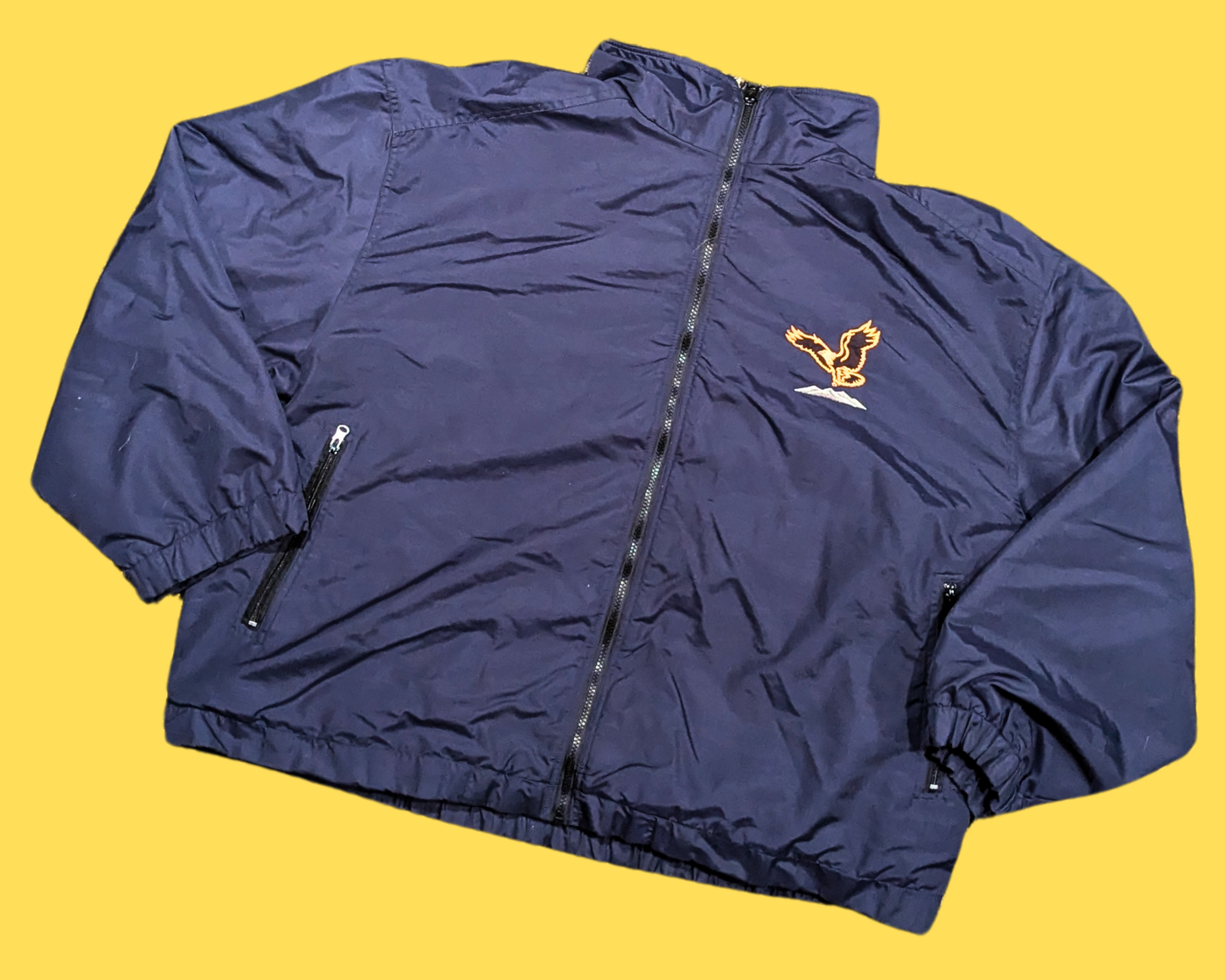 Y2K R&R Eagles Embroidery Patch Jacket Size 3XL