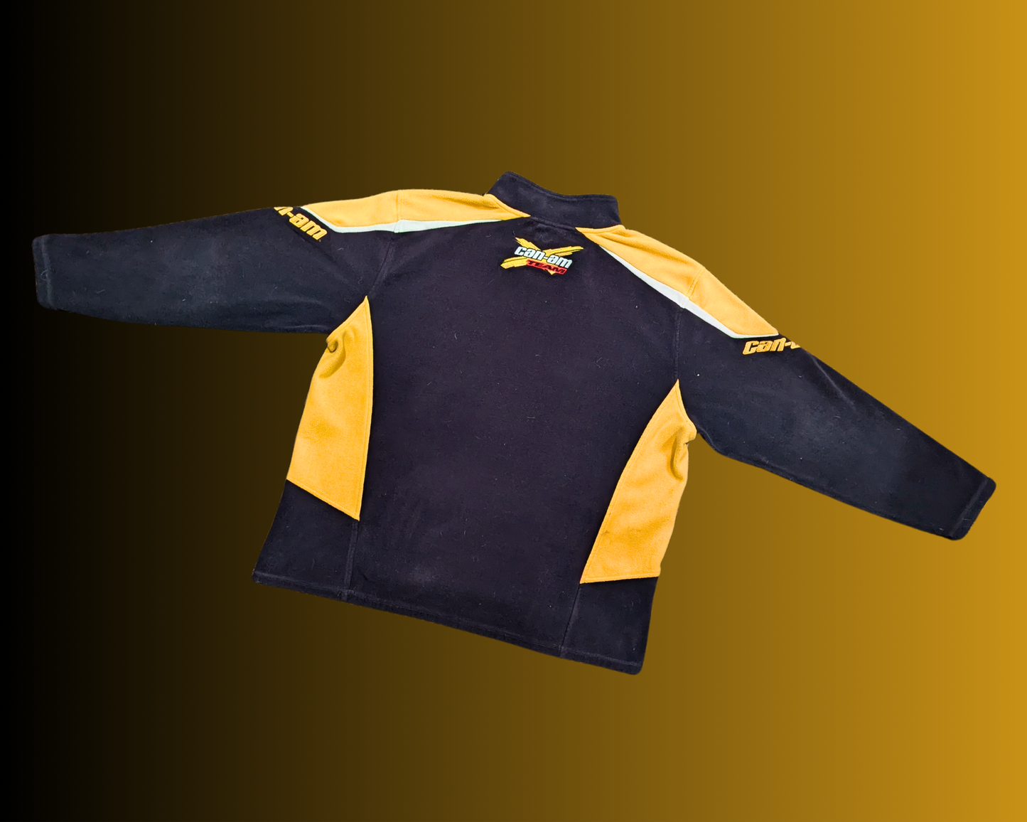 Y2K Black and Yellow Can-Am Team Fleece Size 2XL
