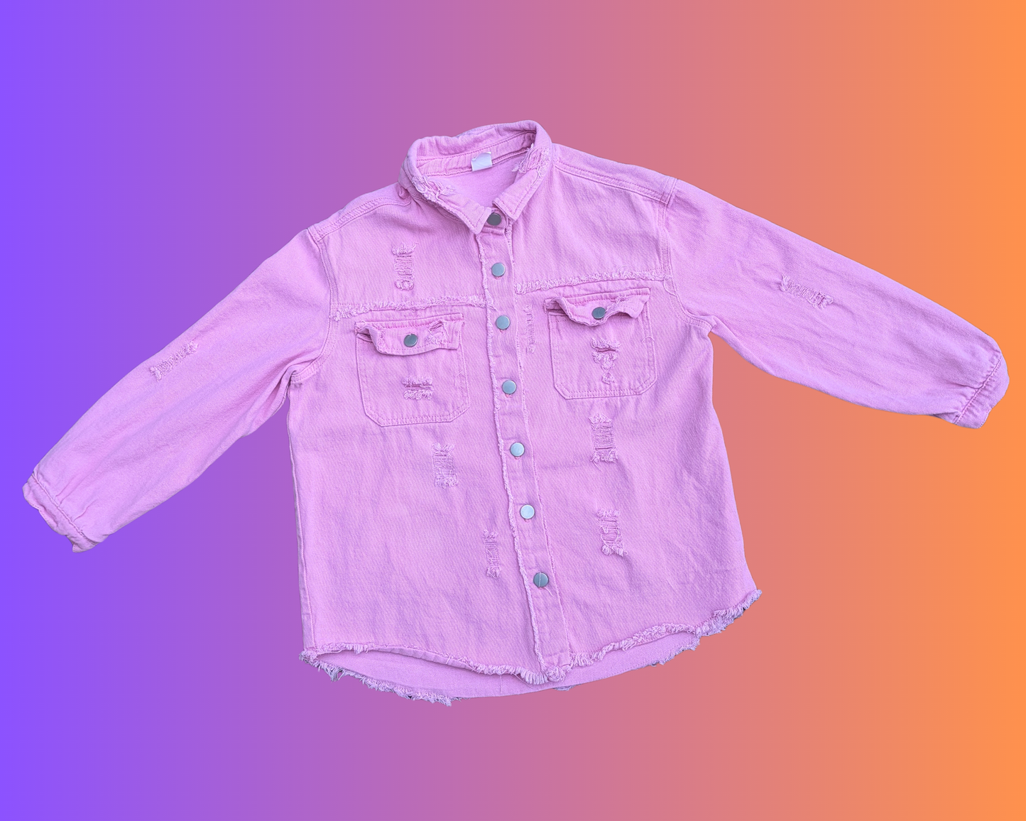 Handmade, Upcycled Pink, Harry Styles Love on Tour 2020 Denim Jacket Size L