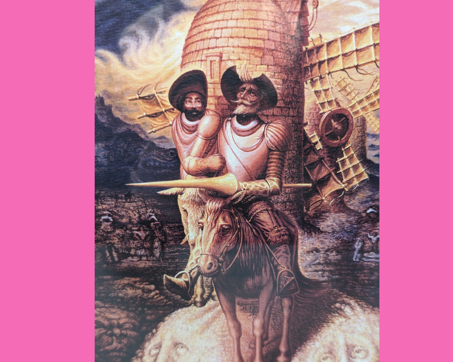 Vision of Quixote Framed Illustration Octavio Ocampo