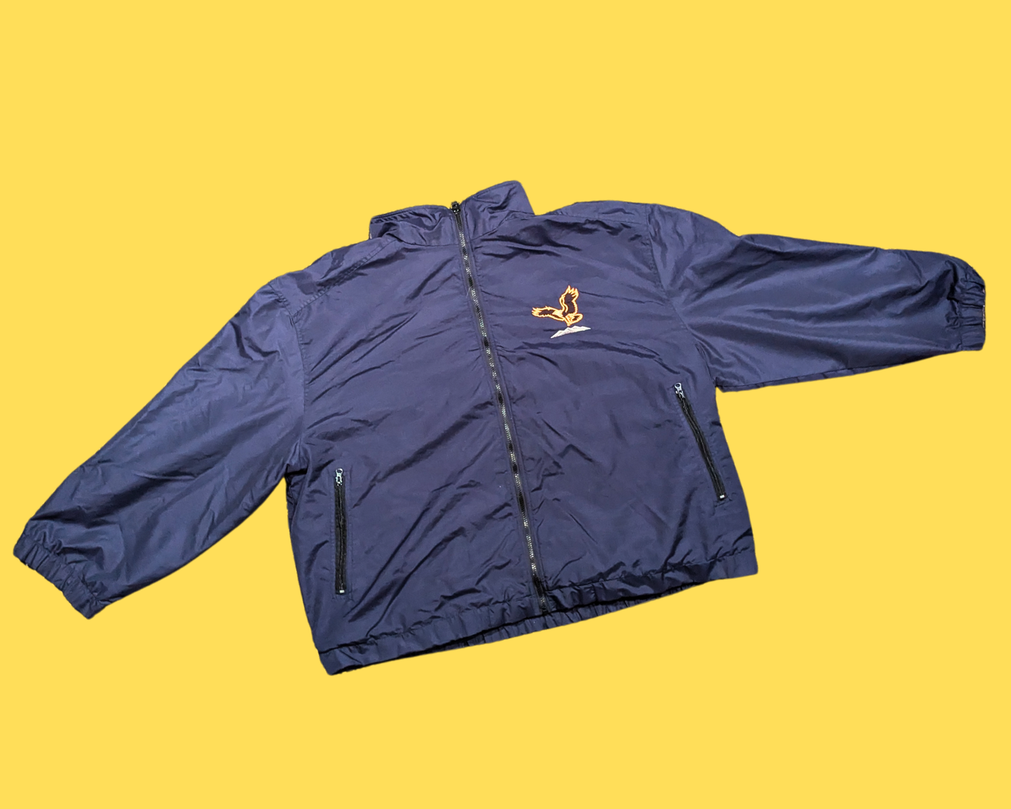 Y2K R&R Eagles Embroidery Patch Jacket Size 3XL