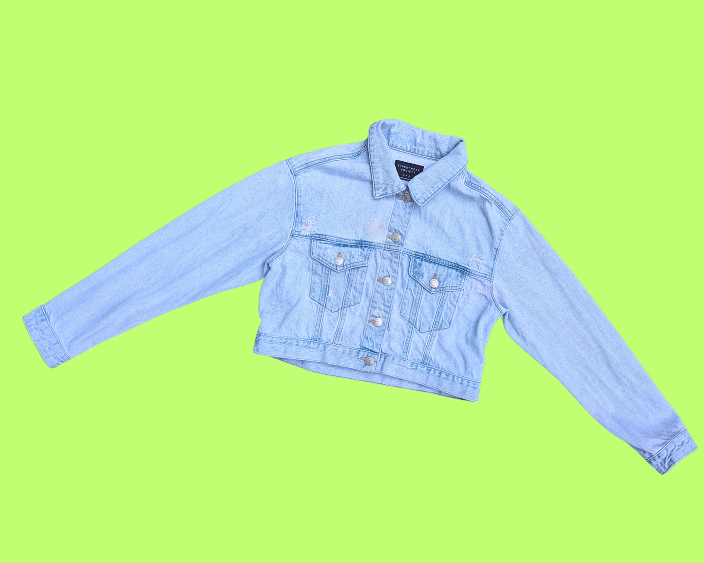 Handmade, Upcycled Arctic Monkeys Denim Jacket Size S