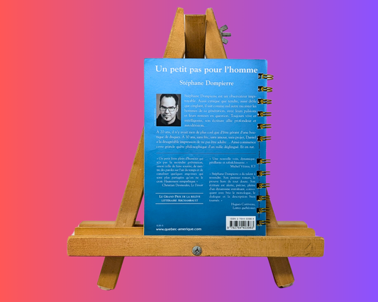 Handmade and Upcycled Un Petit Pas Pur l'Homme Novel by Stéphane Dompierre Notebook