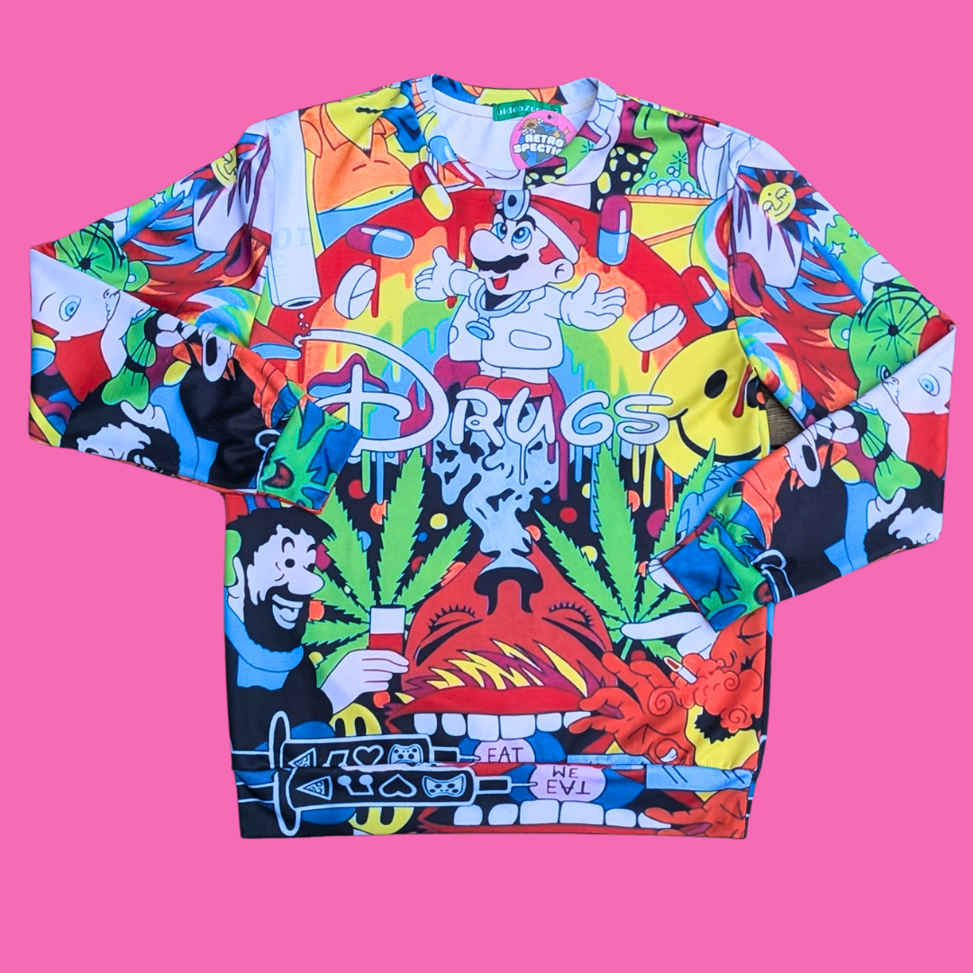 Psychedelic, Dr*gs Sweater Size L