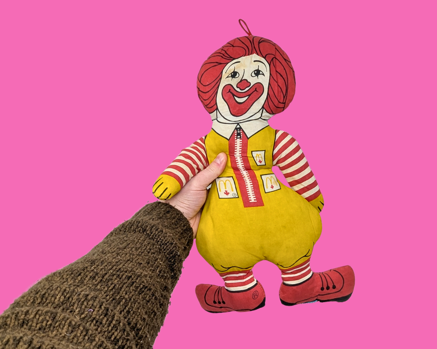Vintage 1970's Collectible Ronald McDonald Plush