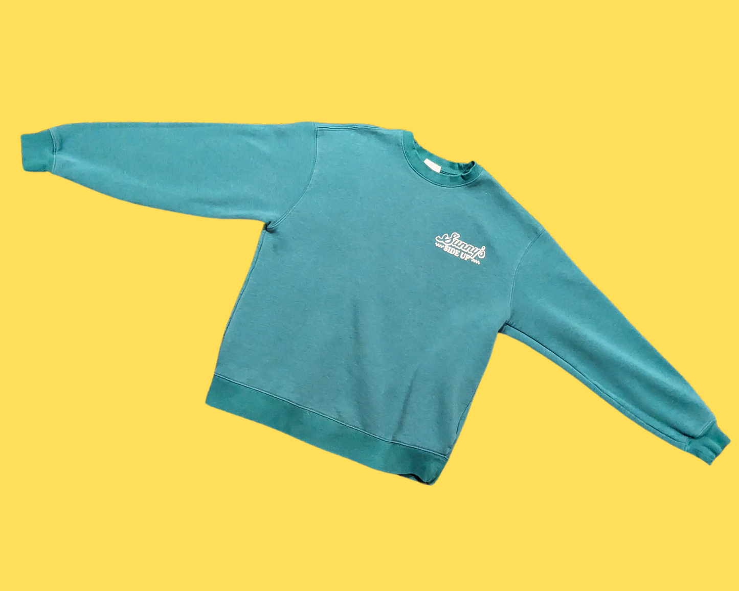 Y2K Green Sunny's Side Up Crewneck Size S
