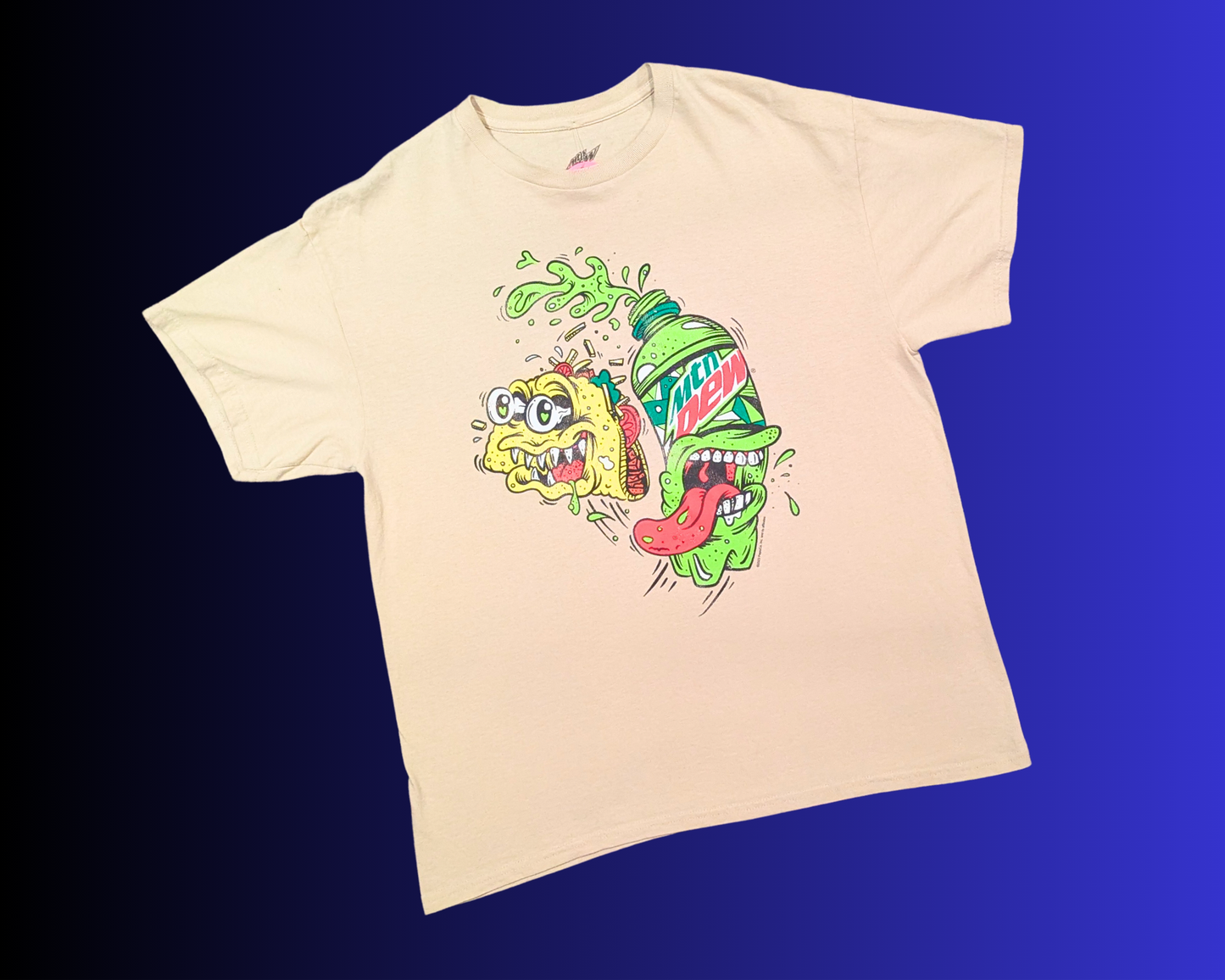 Y2K Official Mountain Dew T-Shirt Size L