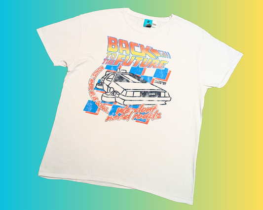 T-shirt blanc Y2K Retour vers le futur taille L