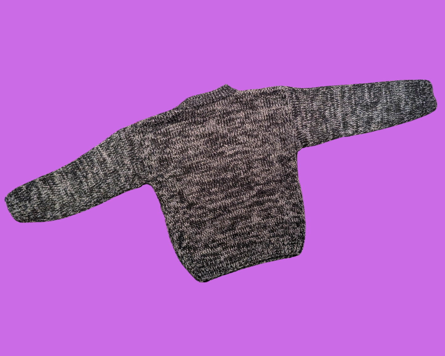 Vintage 1990's Leather Dragon Patch on a Acrylic Knit Sweater Size L