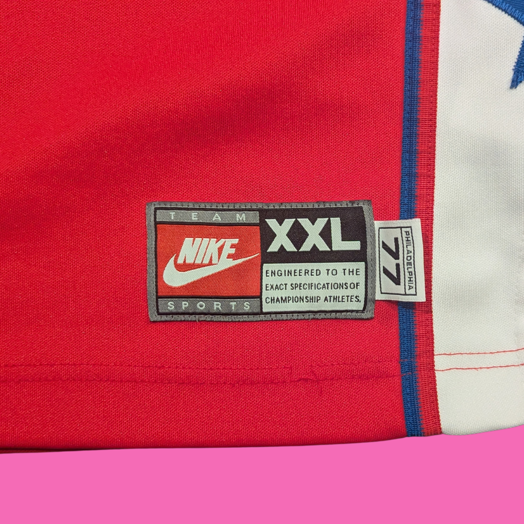 Maillot d'échauffement de tir de basketball NBA Nike Philadelphia 76ers pour homme, taille XXL