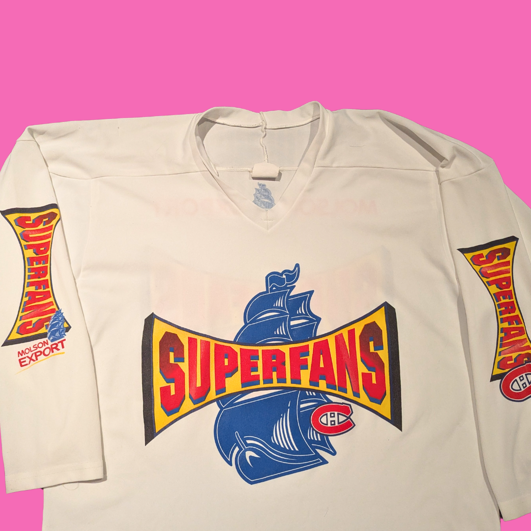 Vintage 1990's Onign Superfans Canadiens de Montréal Molson Jersey Size XL