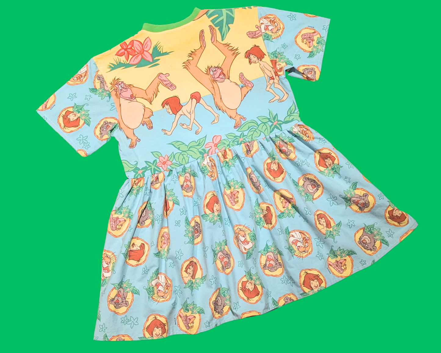 Handmade, Upcycled Walt Disney The Jungle Book Dress Fits Size S-M-L-XL