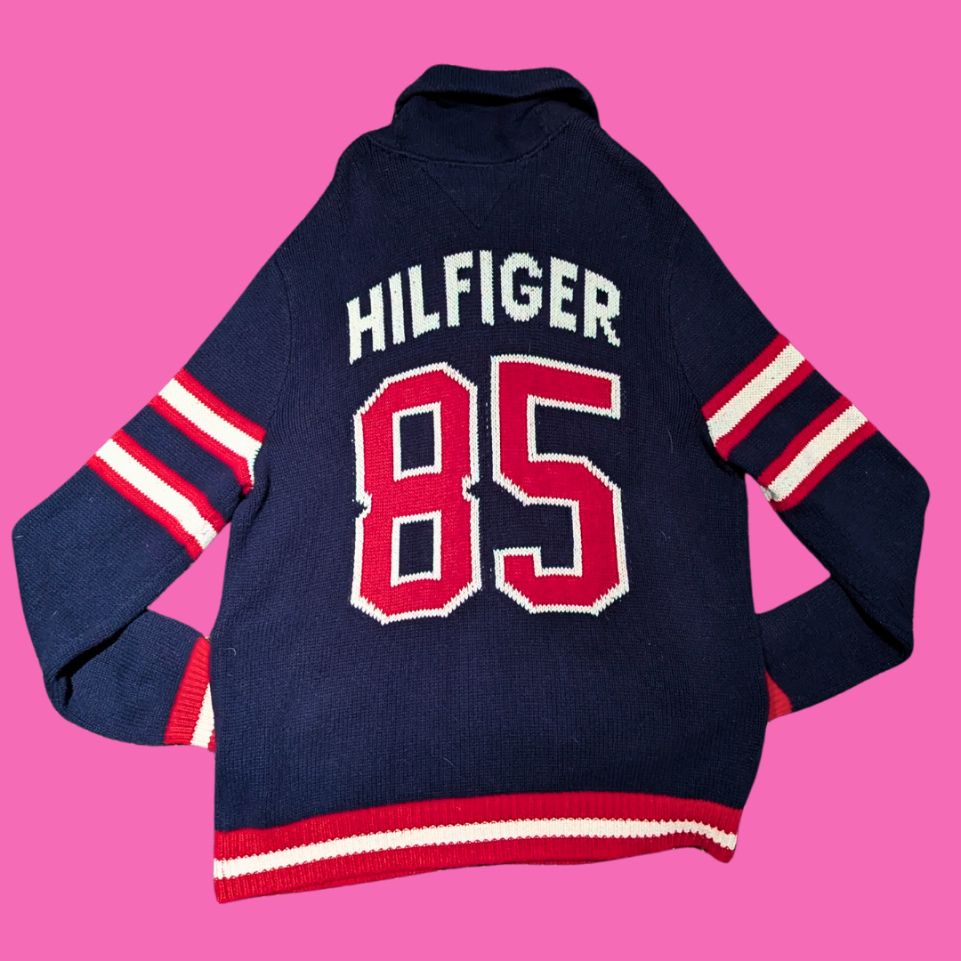 Tommy Hilfiger Varsity Knit Cardigan/Sweater Size XL