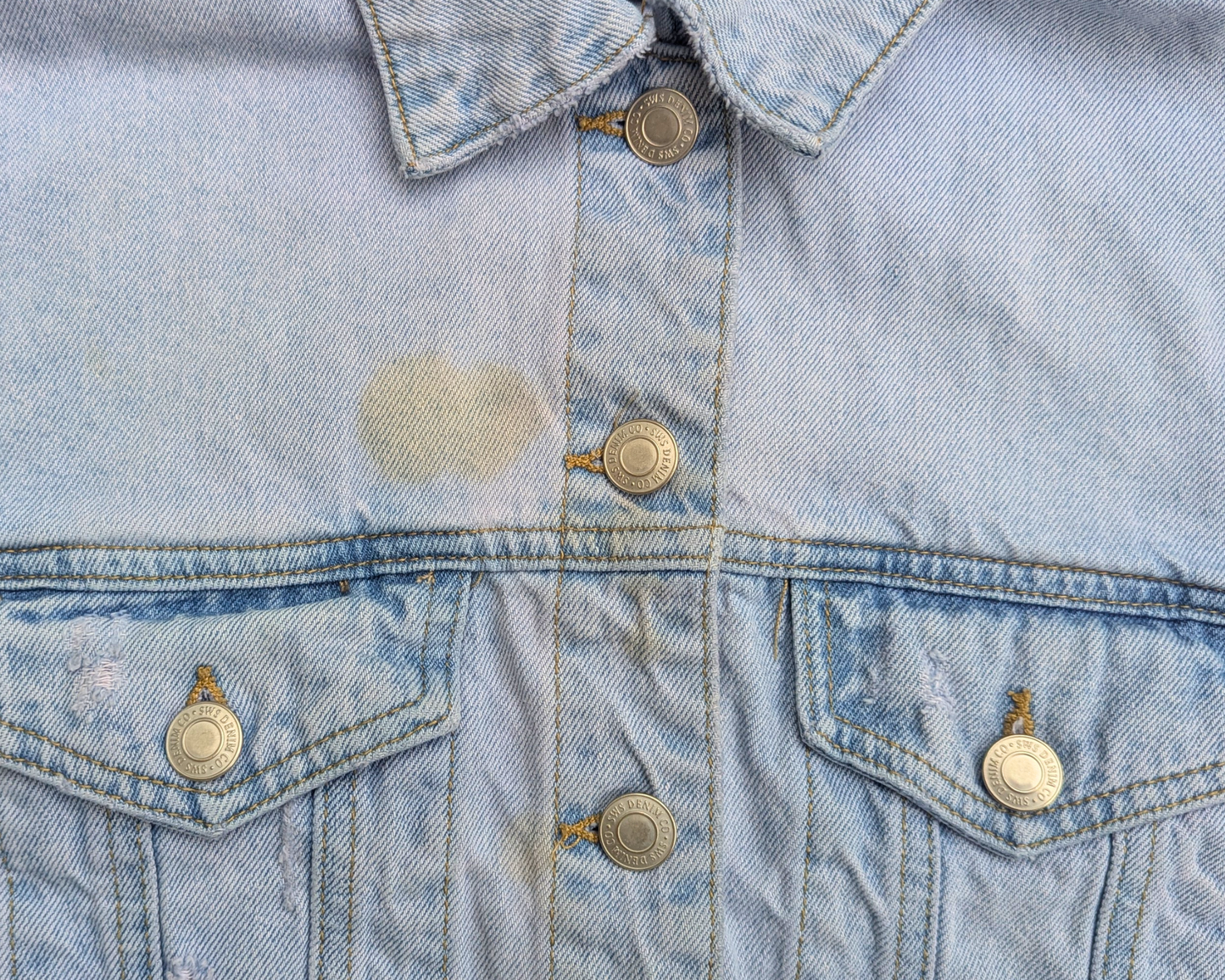 Handmade, Upcycled Arctic Monkeys Denim Jacket Size S