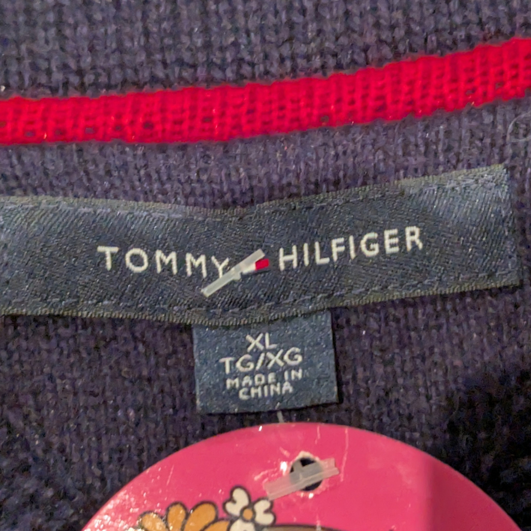 Tommy Hilfiger Varsity Knit Cardigan/Sweater Size XL