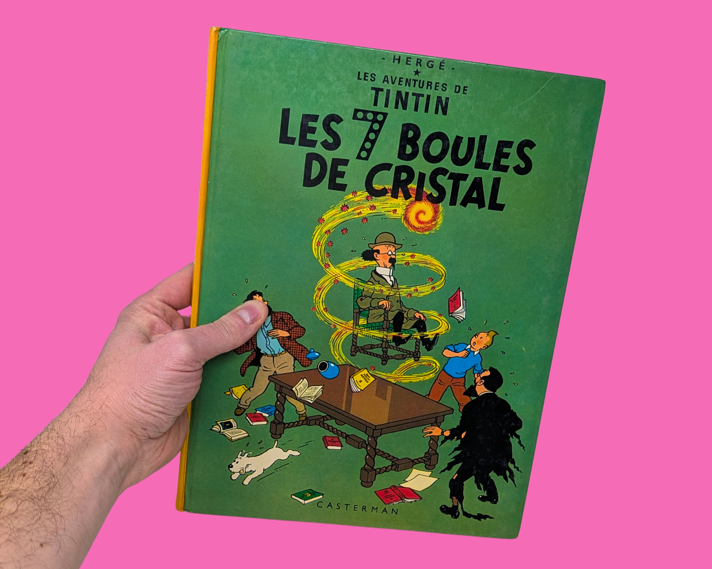 Vintage 1980's Tintin et Les 7 Boules de Cristal