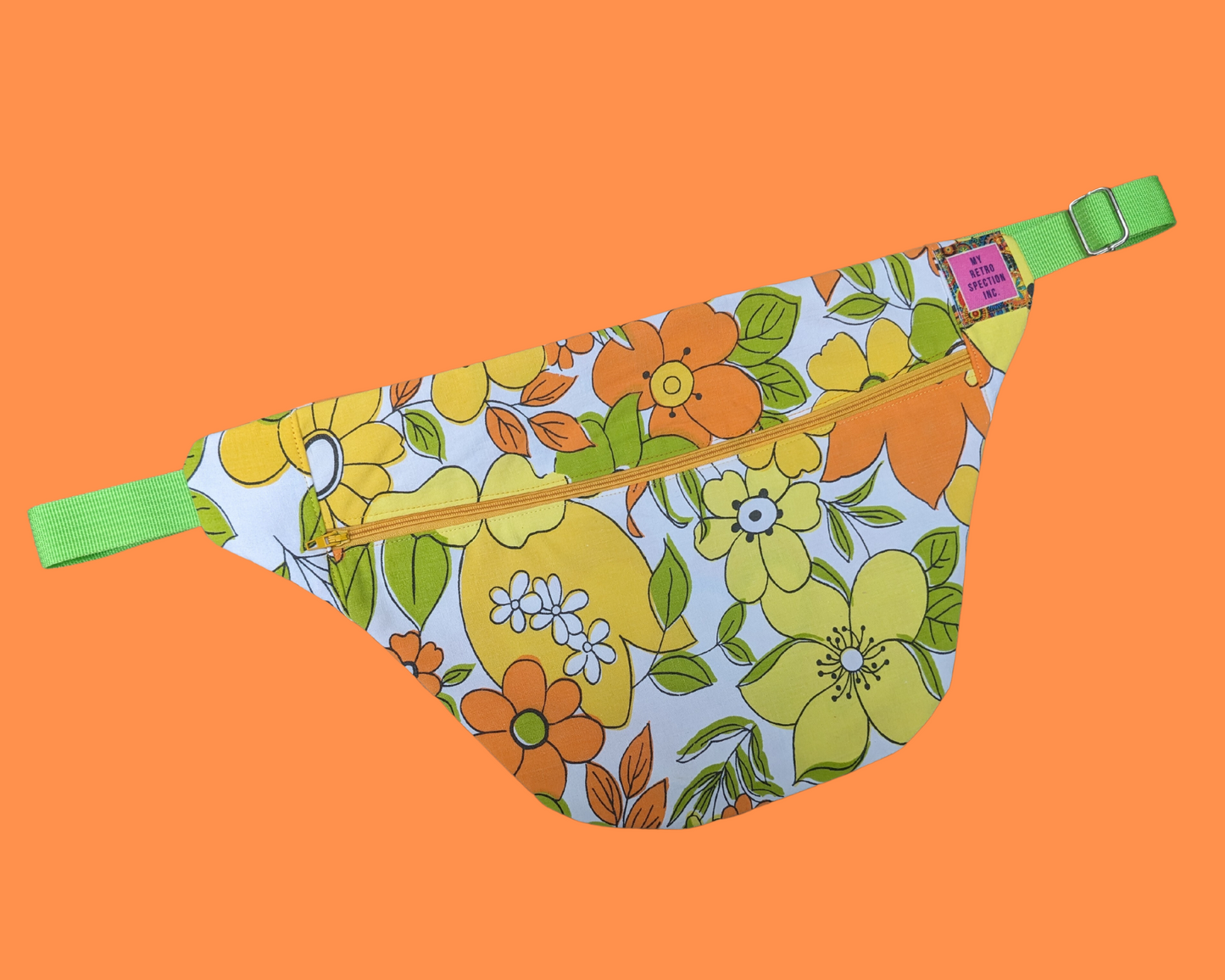 Handmade, Upcycled Vintage Groovy Flower Power Fanny Pack