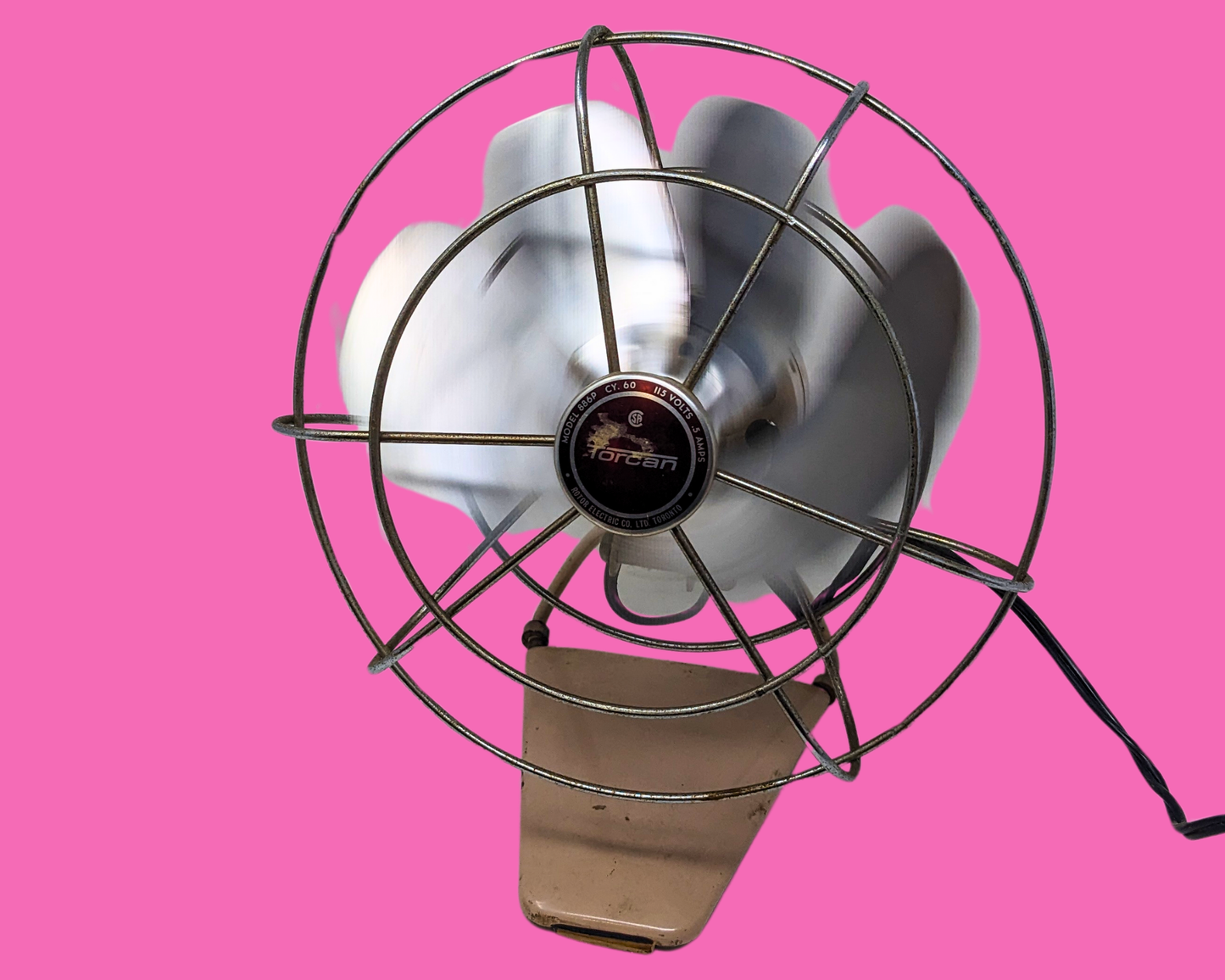 Vintage 1960's Torcan Small Fan, In Working Condition