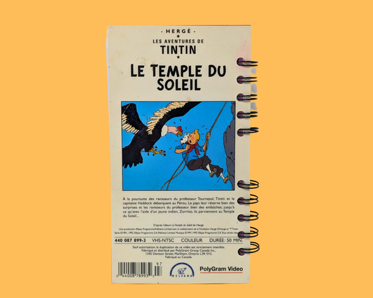 Tintin Le Temple Du Soleil VHS Movie Notebook