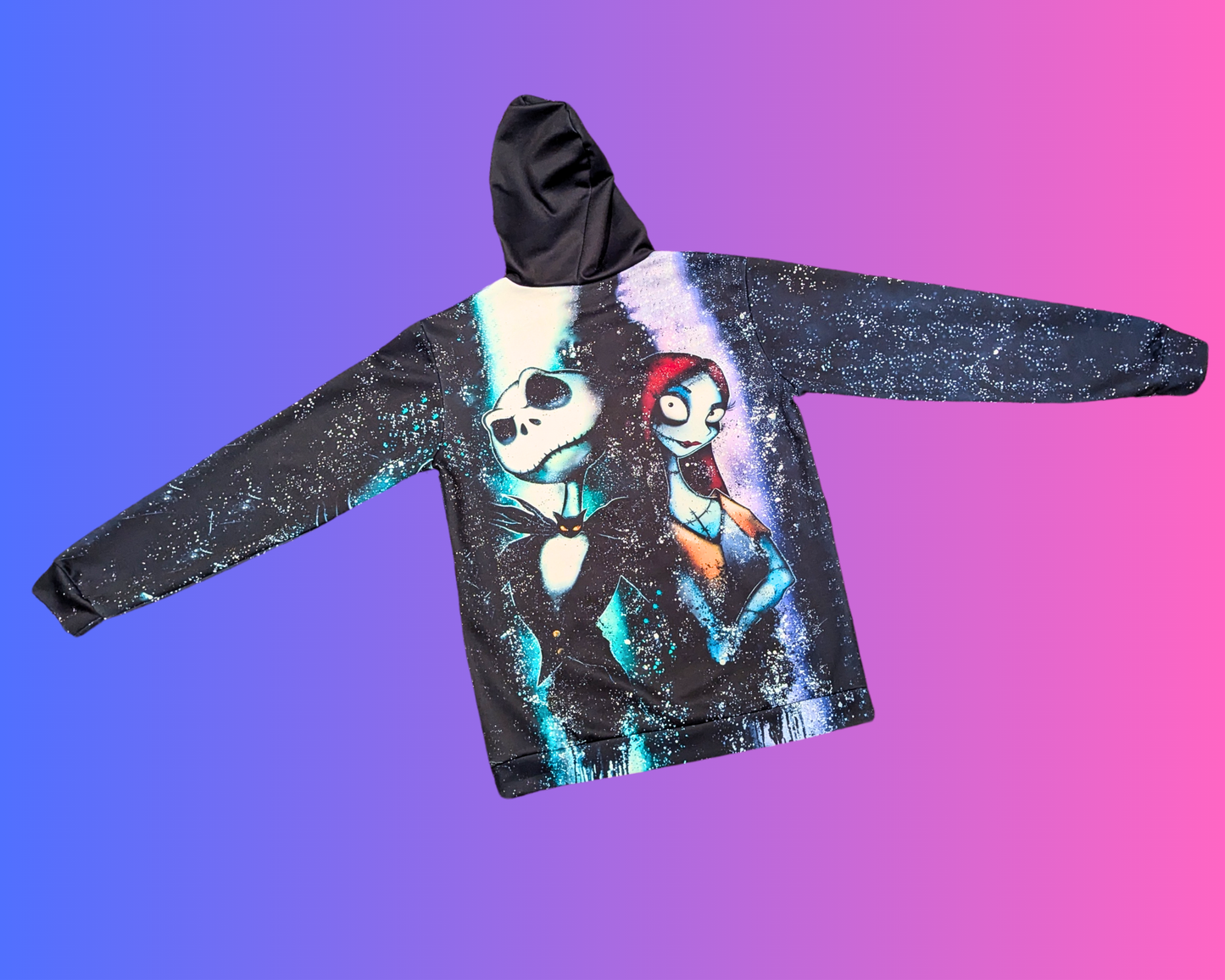 Y2K The Nightmare Before Christmas Printed Hoodie Size L