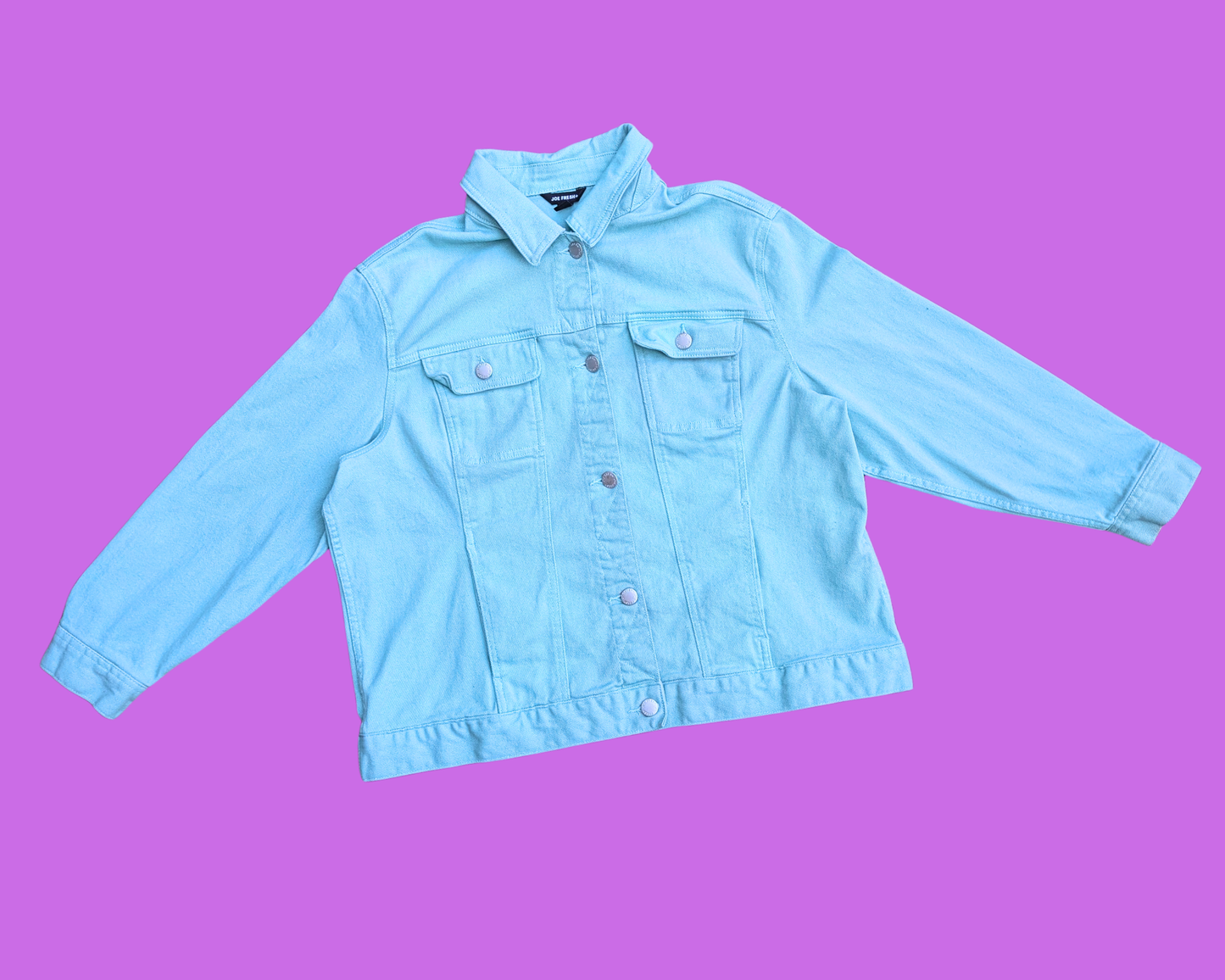 Veste en jean Clueless faite main et recyclée, taille XL