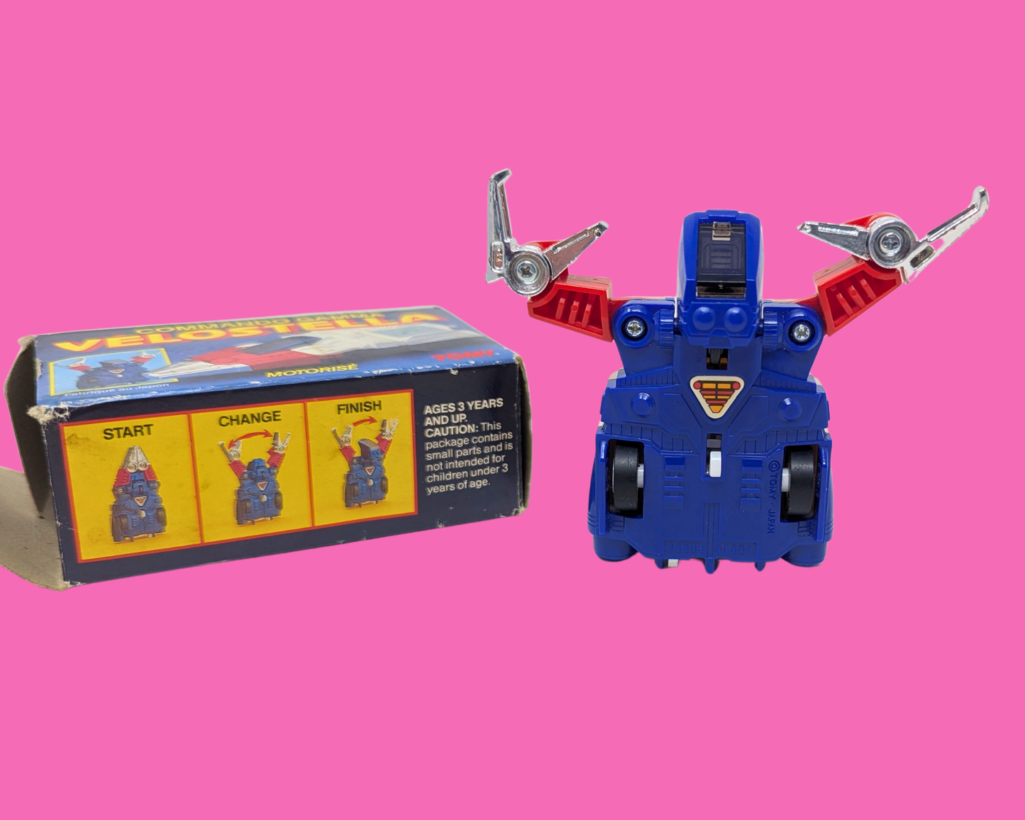 Vintage 1985 McDonald's Commando Gamma Velostella Transformer Toy with Box