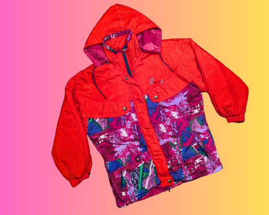 Vintage 1990's Funky Red Jacket by Sunny Kid Collection Size S